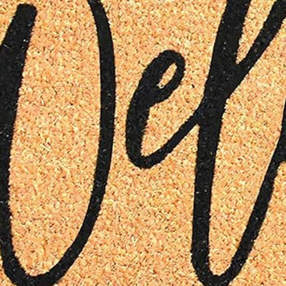 17" X 29" Natural And Brown Thanksgiving Welcome Outdoor Coir Door Mat