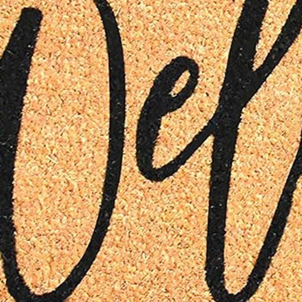 17" X 29" Natural And Brown Thanksgiving Welcome Outdoor Coir Door Mat