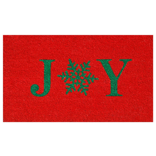 17" X 29" Red And Green Christmas Outdoor Coir Door Mat