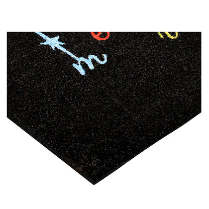 17" X 29" Black Red And Blue Merry Christmas Outdoor Coir Door Mat