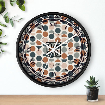2882Time™ Retro Geometric Wall Clock Collection with Assorted Retro Pattern Designs