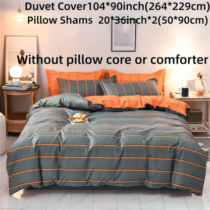 Striped Polyester Duvet Cover Set  3 Pieces UltraSoft
