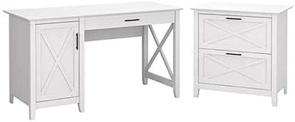 Key West Computer Desk with Storage and File Cabinet Including Lateral Filing
