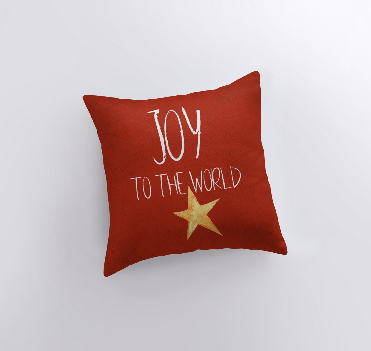 Joy to the World | Red Throw Pillow | Home Decor | Christmas Pillow