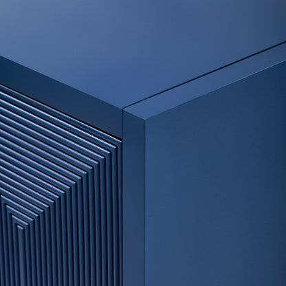 Sleek Storage Cabinet Sideboard Buffet with Vertical Line