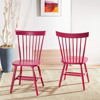 American Homes Collection Raspberry Pink Spindle Side Chair, Set of 2