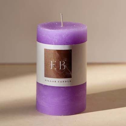 Rustic Pillar Candle Elegant & Long-Lasting Wax Candle for Home Décor, Gifting