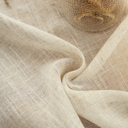 Natural Wood Bohemian Lace Curtain  Light and Privacy