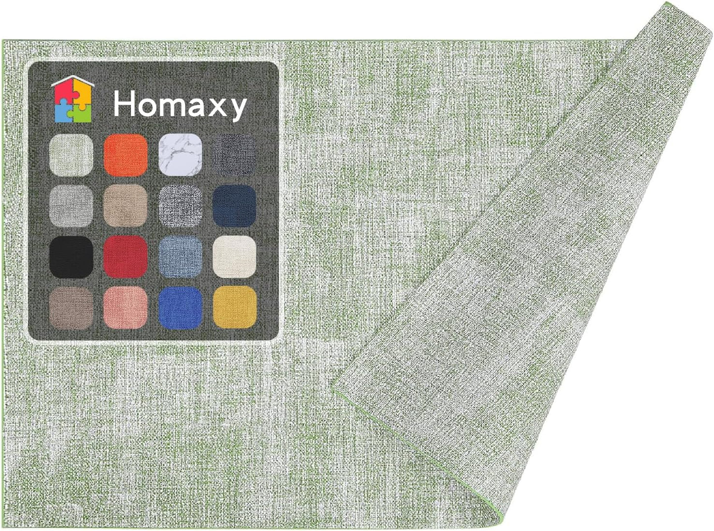 Homaxy Faux Leather Heat Resistant Placemats for Dining Table Set of 6, Waterproof Wipeable Washable PU Table Mats, Easy to Clean Anti-Slip Place Mats, 11.8" X 17", Beige