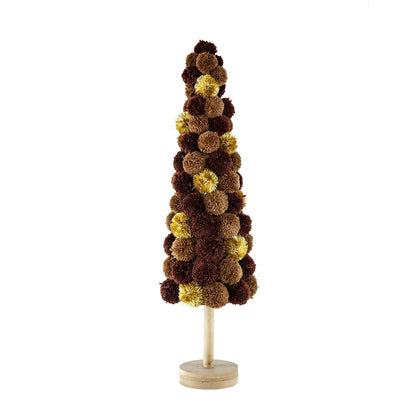 8.7x8.7x31.5' Tall Tree Christmas Table Decor, Coffee Multi