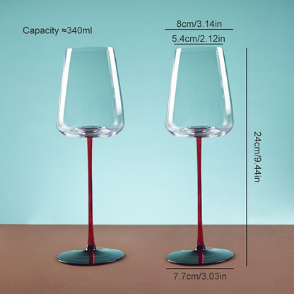 Elegant Crystal Champagne Glasses with Black Stems  Set of 2