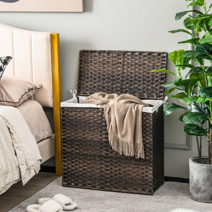 10L 3-Section Laundry Hamper with Liner Bag and Handle