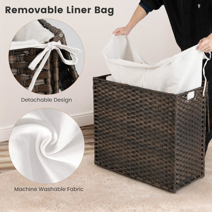 10L 3-Section Laundry Hamper with Liner Bag and Handle