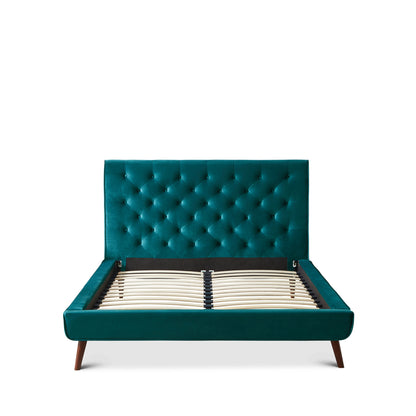 Dillon Velvet Platform Bed Queen