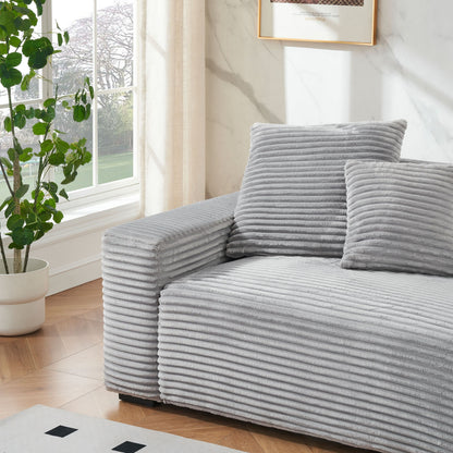 104.72-inch 4-seat large sofa with 4 throw pillows, living room sofa