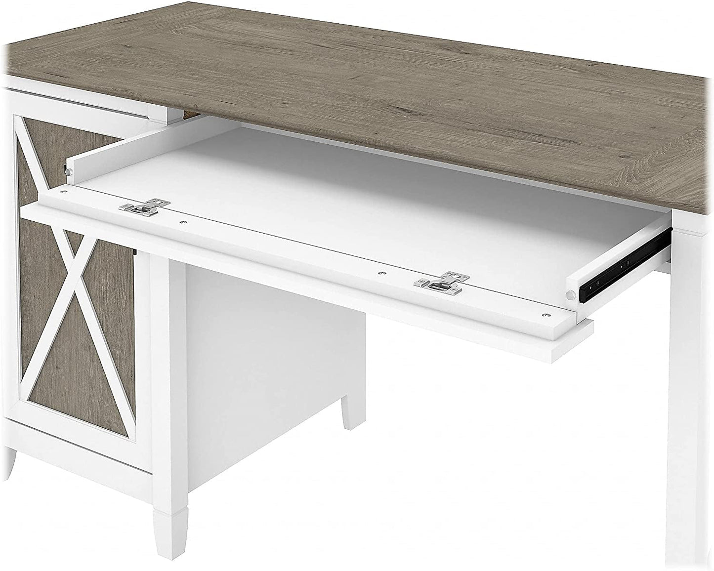 Key West Computer Desk with Storage and File Cabinet Including Lateral Filing