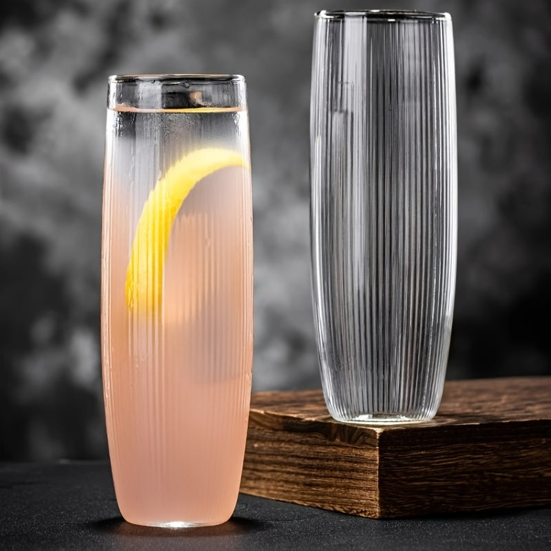 Vibrant Striped Cocktail Glasses - Insulated, Reusable, and