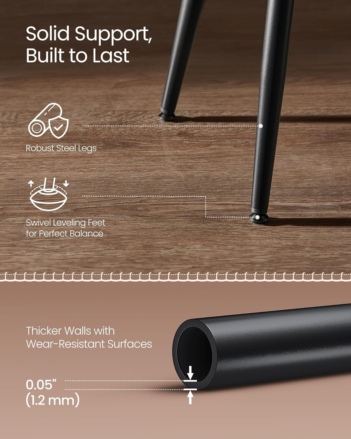 EKHO Collection - Dining Chairs Stools Set of 2, Upholstered Kitchen