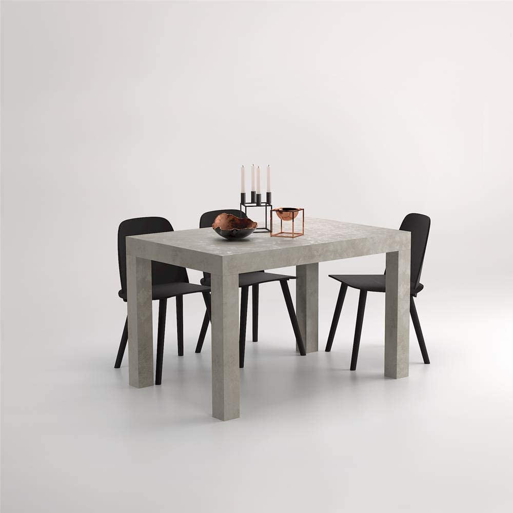 First Extendable Concrete Grey Table, Made in Italy