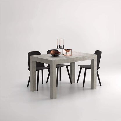 First Extendable Concrete Grey Table, Made in Italy