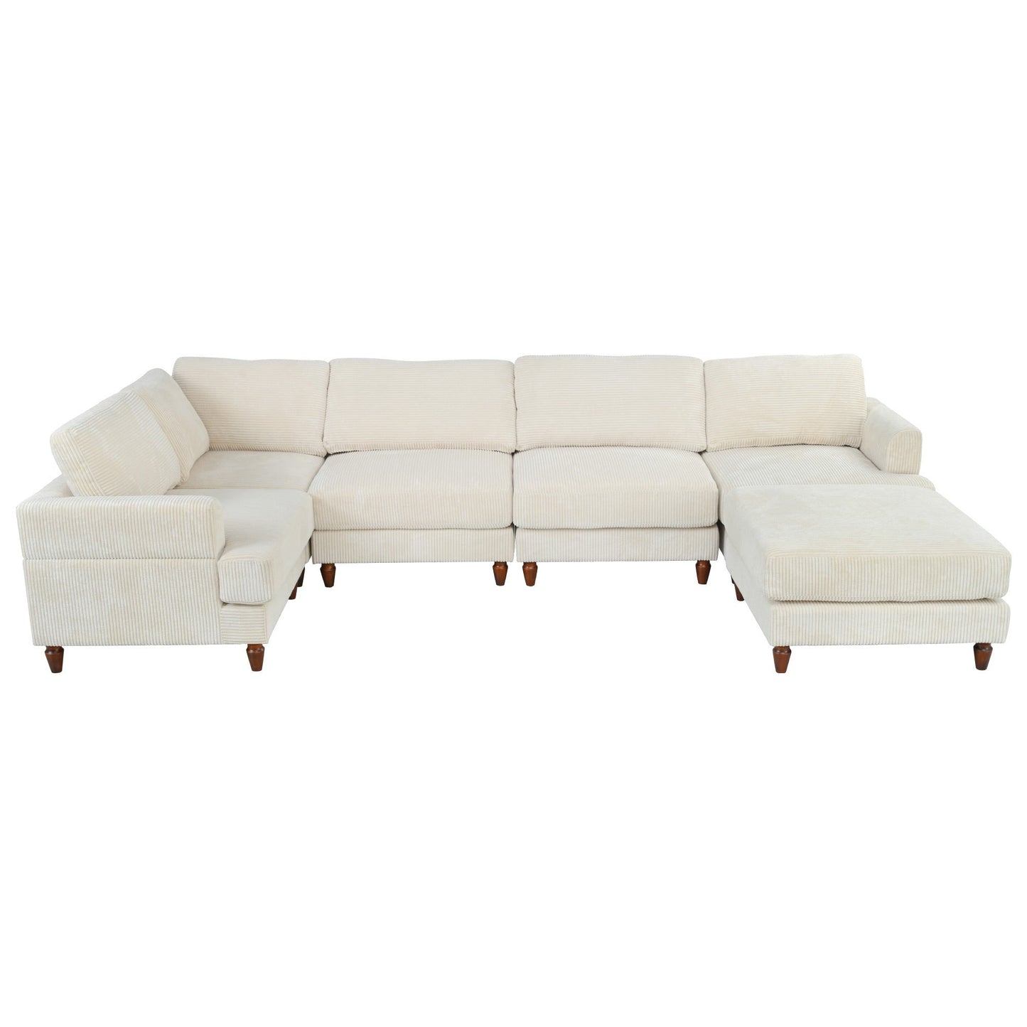Modular Sectional Sofa with Ottoman L Shaped Corner Sectional for
