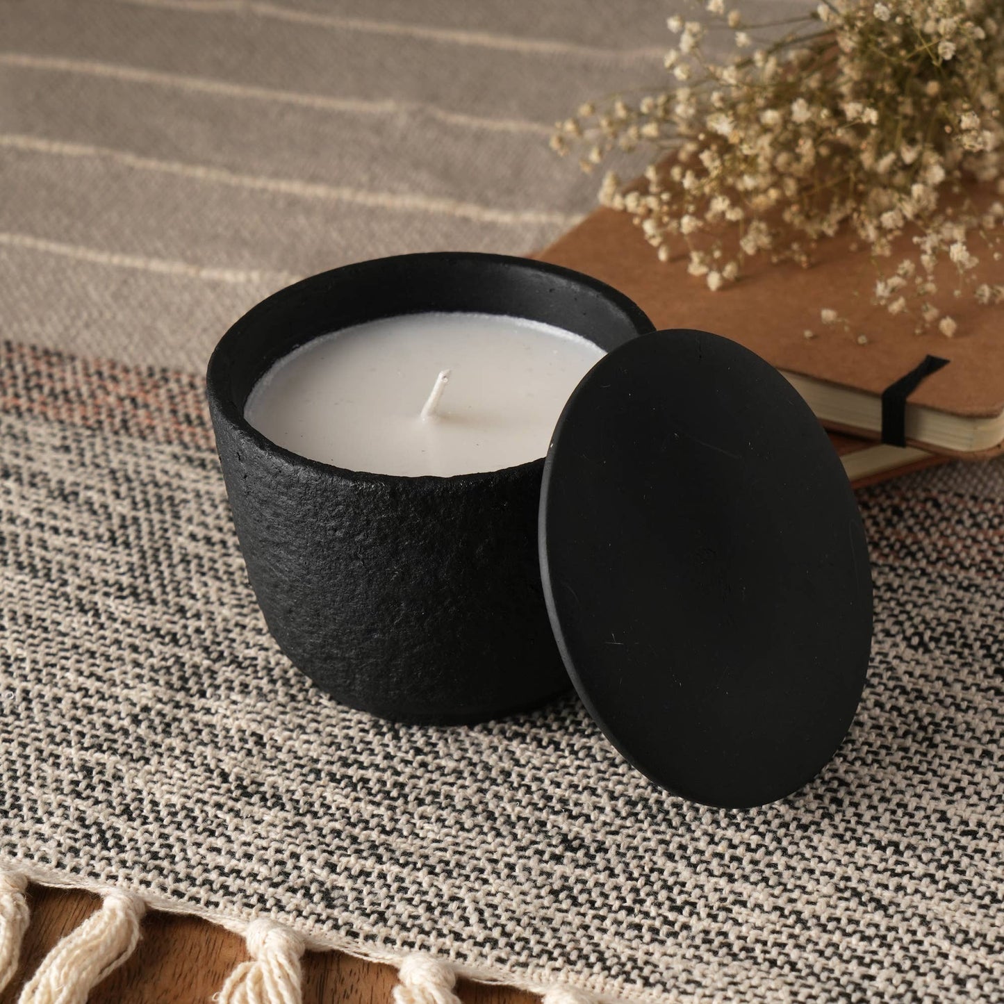 Jar Candle  Ecomix Wax Fill With Wooden Lid - Vanilla Lavender, 7oz