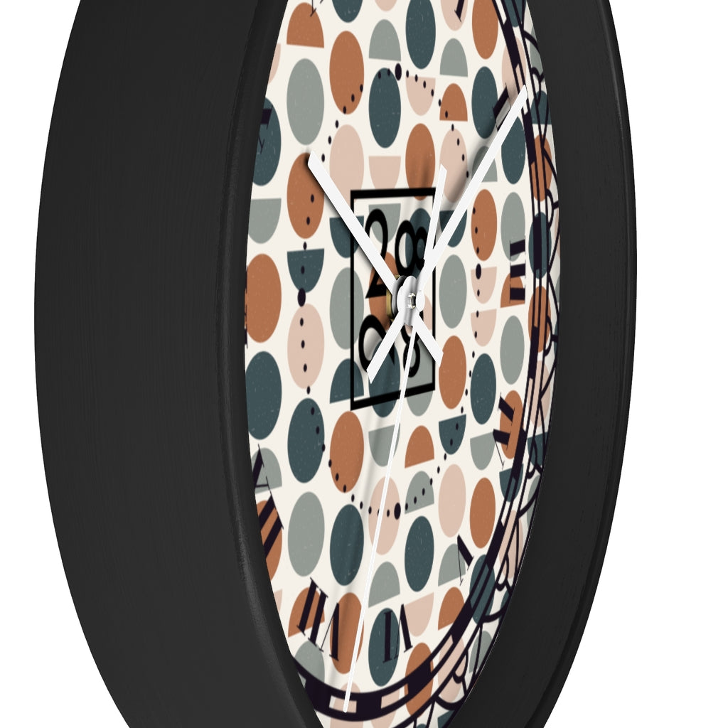 2882Time™ Retro Geometric Wall Clock Collection with Assorted Retro Pattern Designs