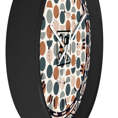 2882Time™ Retro Geometric Wall Clock Collection with Assorted Retro Pattern Designs