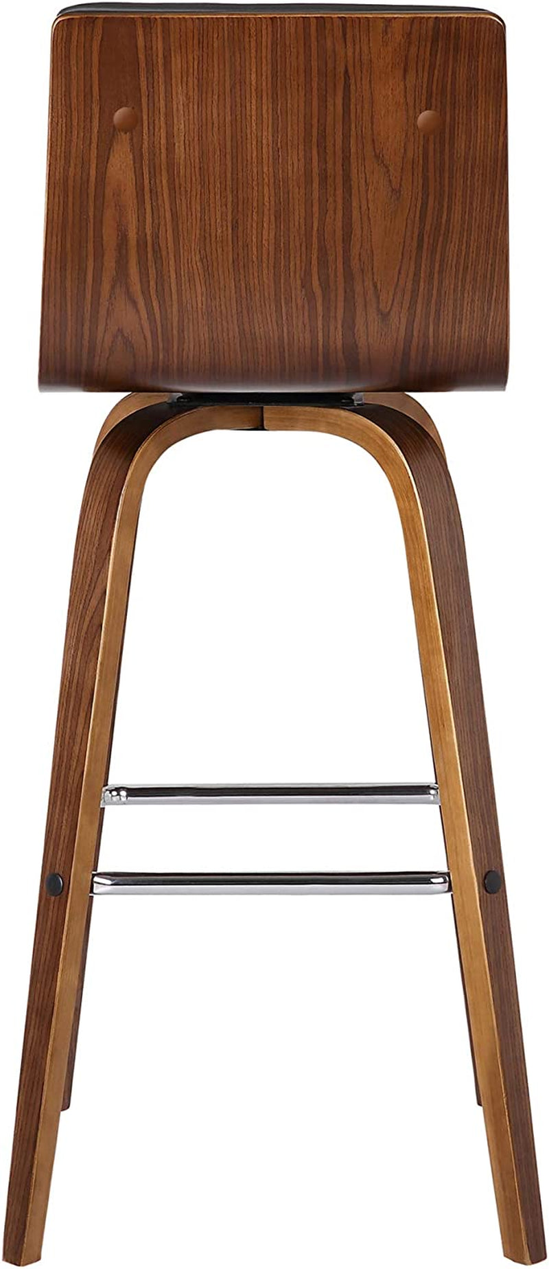 Vienna Mid-Century Modern 30″ Barstool Grey/Walnut