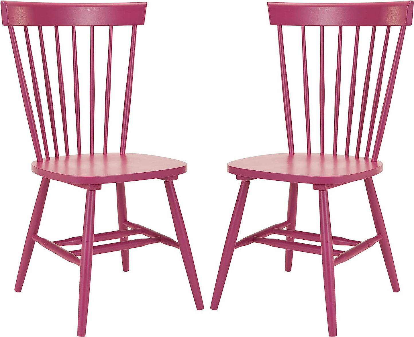 American Homes Collection Raspberry Pink Spindle Side Chair, Set of 2