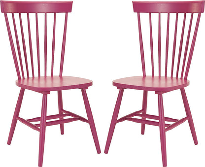 American Homes Collection Raspberry Pink Spindle Side Chair, Set of 2