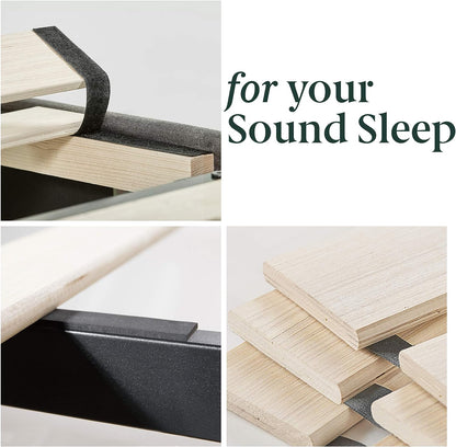 ZINUS Gerard Faux Leather Upholstered Platform Bed Frame, Mattress Foundation, Wood Slat Support, No Box Spring Needed, Easy Assembly, Full