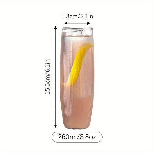 Vibrant Striped Cocktail Glasses - Insulated, Reusable, and