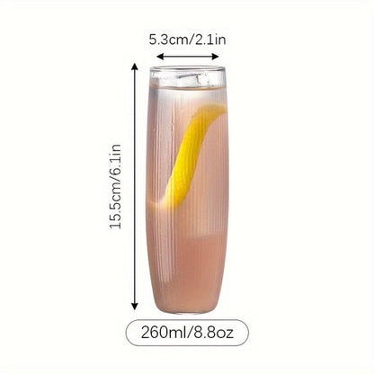 Vibrant Striped Cocktail Glasses - Insulated, Reusable, and