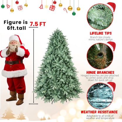 6FT Blue-Green Tint Christmas Tree with 1878 PE+PVC Tips – Unique
