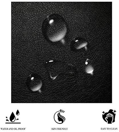 Black King Faux Leather Upholstered Platform Bed Frame W/ Iron Piece