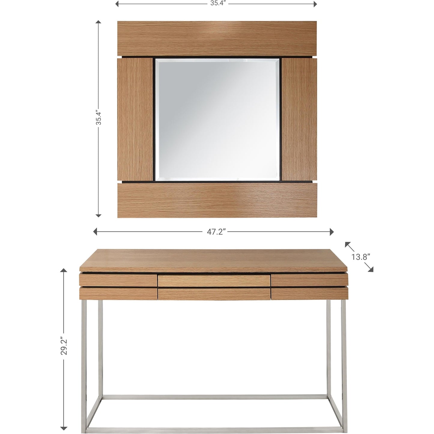 Barnes Wall Mirror and Console Table