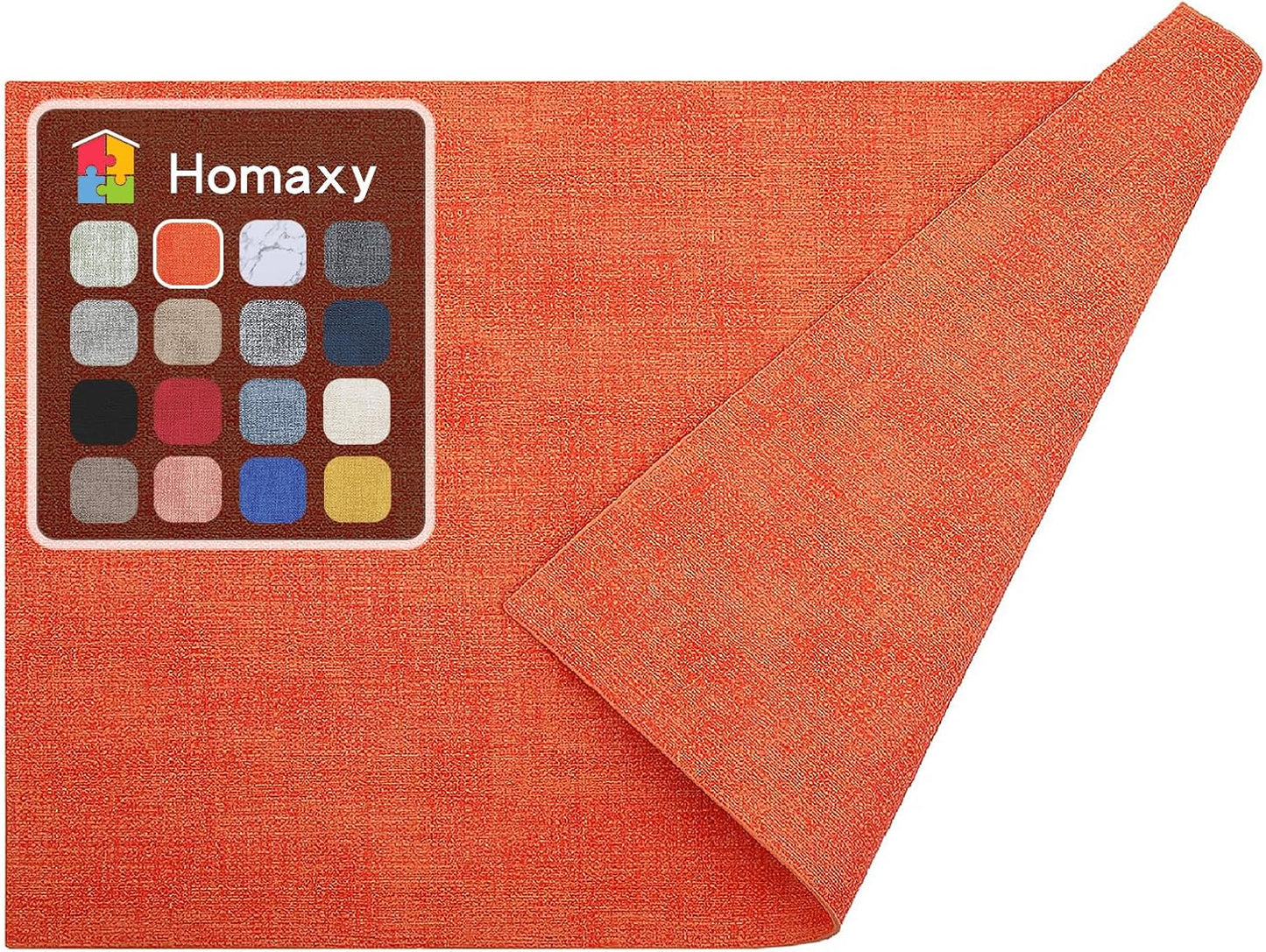 Homaxy Faux Leather Heat Resistant Placemats for Dining Table Set of 6, Waterproof Wipeable Washable PU Table Mats, Easy to Clean Anti-Slip Place Mats, 11.8" X 17", Beige