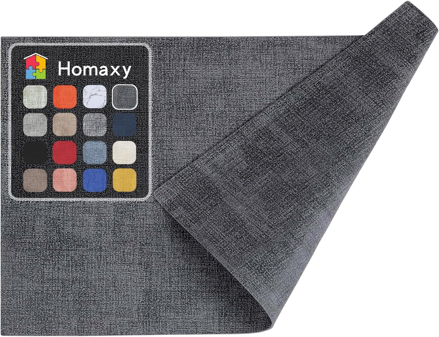 Homaxy Faux Leather Heat Resistant Placemats for Dining Table Set of 6, Waterproof Wipeable Washable PU Table Mats, Easy to Clean Anti-Slip Place Mats, 11.8" X 17", Beige