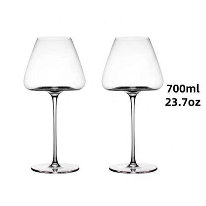 Elegant LeadFree Crystal Wine Glass Set  Versatile Sizes