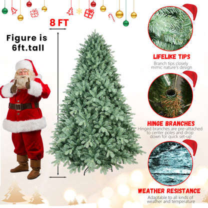 4FT Blue-Green Tint Christmas Tree with 592 PE+PVC Tips – Unique