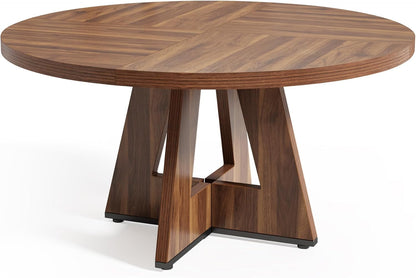 round Dining Table for 4-6 People, 47 Inches Dining Room Table with