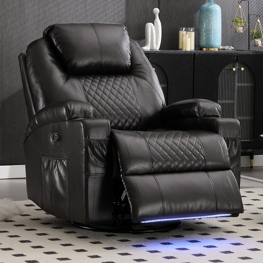 Power Swivel Rocker Recliner Chair for Adults - Oversized Rocking