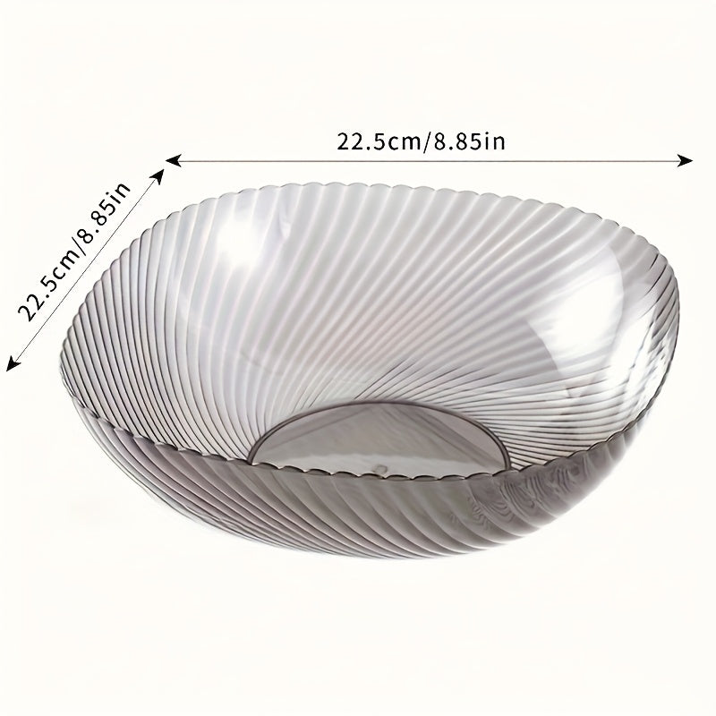 Clear Round PET Salad Bowls  Portable EasyClean Serving Dish