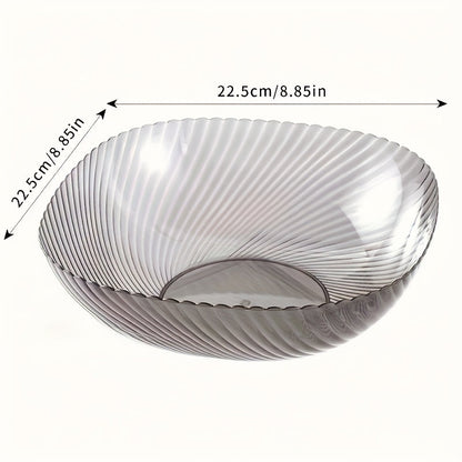 Clear Round PET Salad Bowls  Portable EasyClean Serving Dish