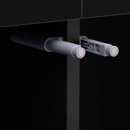 Wooden Storage Cabinet with Drawers and Industrial Steel Pipe Table Legs