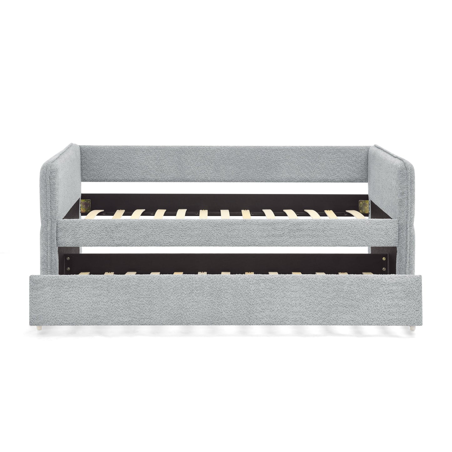 Upholstered Tufted Daybed Sofa Bed with Trundle and Convertible Design