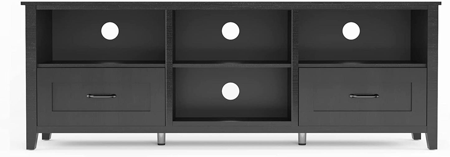 Wooden TV Stand with Storage for Large Tvs