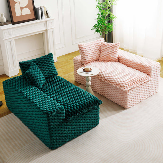 Luxury Color-Block Turtle Velvet Multifunctional Sofa - Arrangeable in Single Row, Side-by-Side or Facing Each Other, Stylish Living Room Furniture for Cozy Home Decor