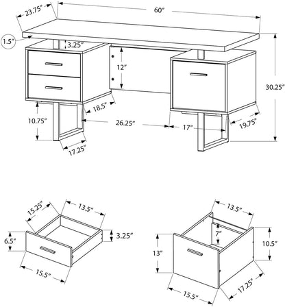Modern White Desk for Small Spaces - Flexible & Affordable
